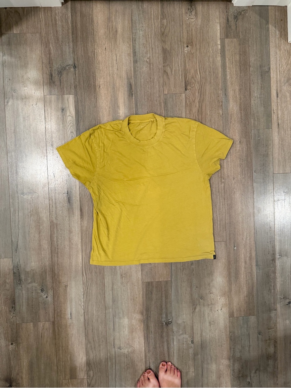 Prana Short Sleeve Crew Tee in Mustard